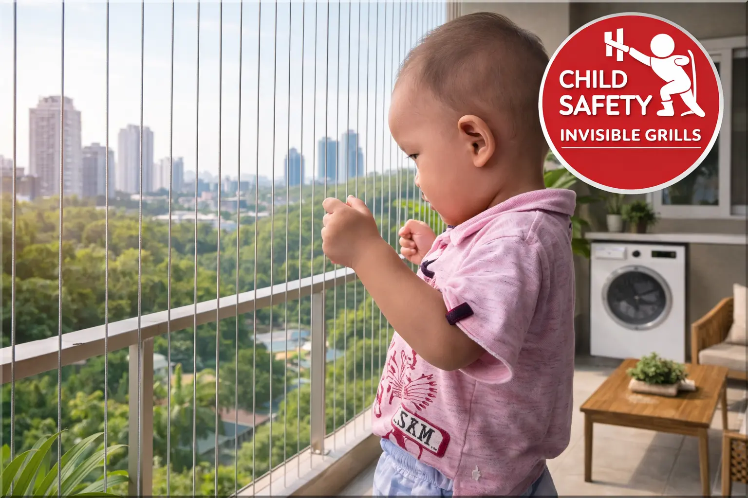 Child Safety Invisible Grills Hyderabad