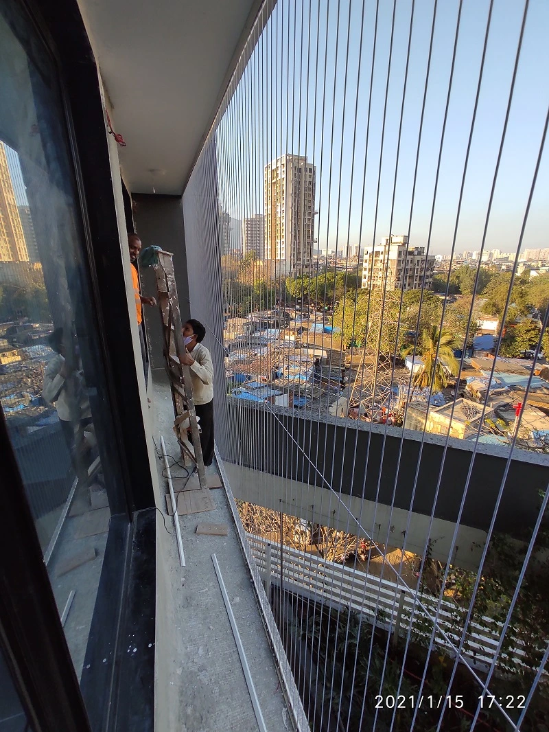 Commercial Invisible Grill Installation in Hitech City Hyderabad