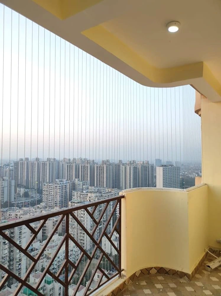 High-Tensile Invisible Grill For Balcony Installation in Hyderabad